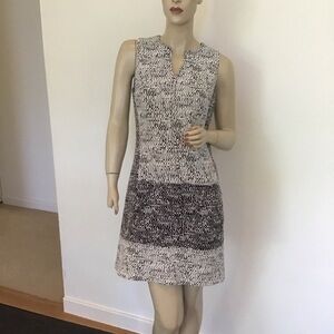 Derek Lam 10 Crosby Navy Blue‎ White Two Tone Digi Print Shift Dress 4